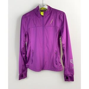 Athleta Women's L Purple Full Zip Mock Neck Breathable Activewear Jacket